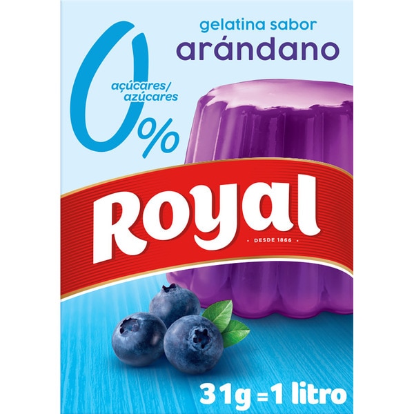 gelatina sabor arándano light 0% azúcares paquete 31 g