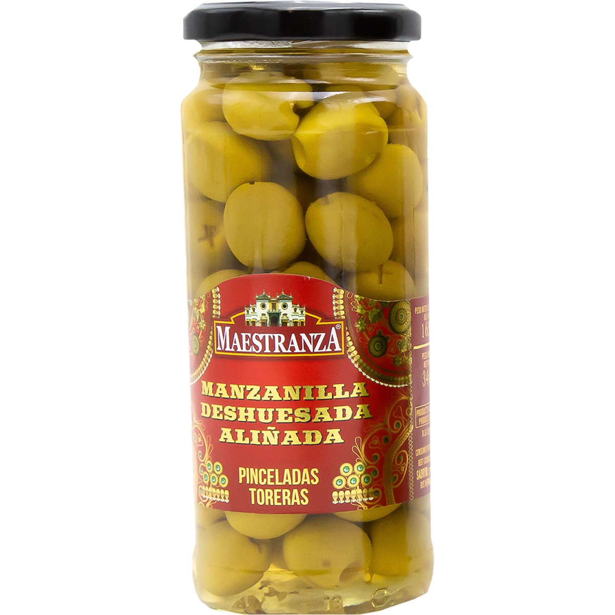 Aceitunas manzanilla deshuesadas aliñadas frasco 165 g neto escurrido ...