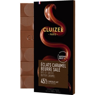 MICHEL CLUIZEL chocolate negro con mantequilla salada 45% cacao tableta 100 g