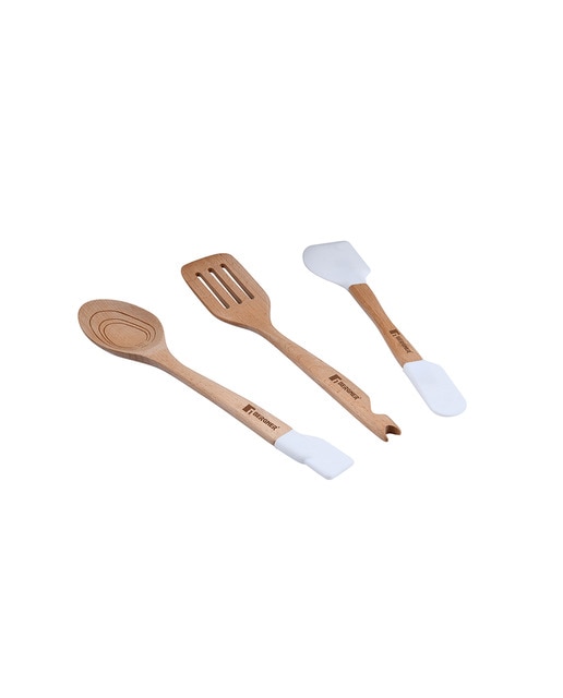 Set 3pzs utensilios de cocina madera de haya naturally