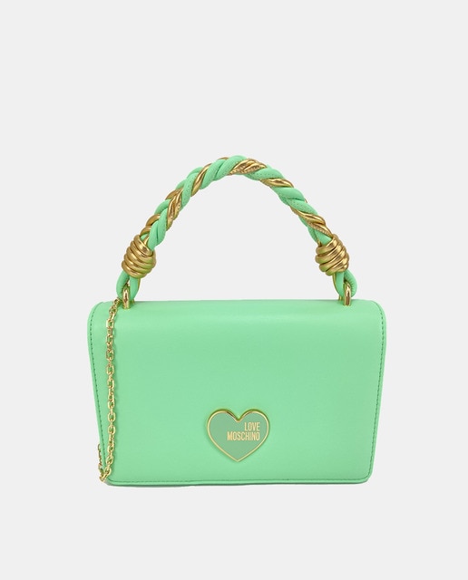 Lime green crossbody top bag