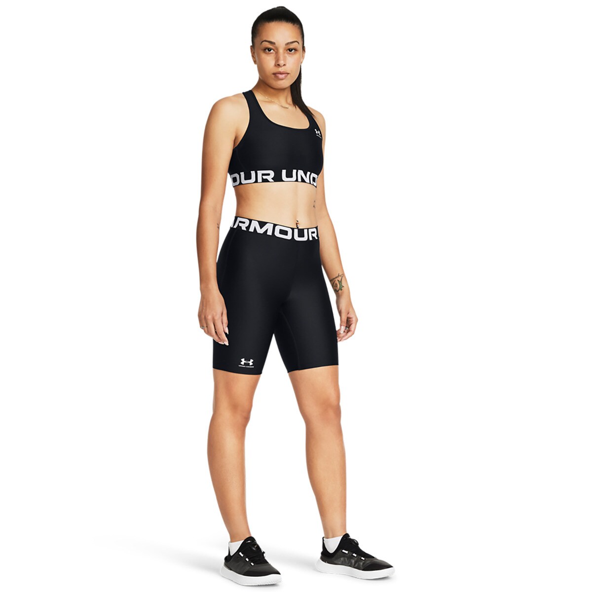 Calções de Mulher 20 cm HeatGear® Preto / Branco-4