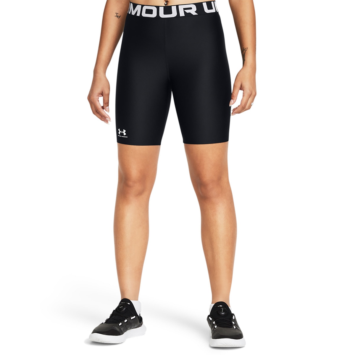 Calções de Mulher 20 cm HeatGear® Preto / Branco-1