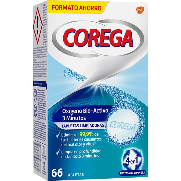 Reinigungstabletten für Zahnprothesen mit bio-aktivem Sauerstoff Box 66 Tabletten