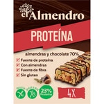 Proteinriegel mit Mandeln und Schokolade 70% glutenfrei und ohne Palmöl Karton 140 g 4 Stück