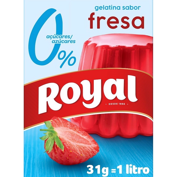 gelatina sabor fresa con vitamina C caja 31 g