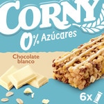 barritas de cereales con chocolate blanco 0% azúcares añadidos y sin aceite de palma estuche 120 g 6 unidades