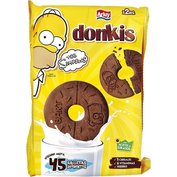 Donkis The Simpsons chocolate biscuits packet 400 g