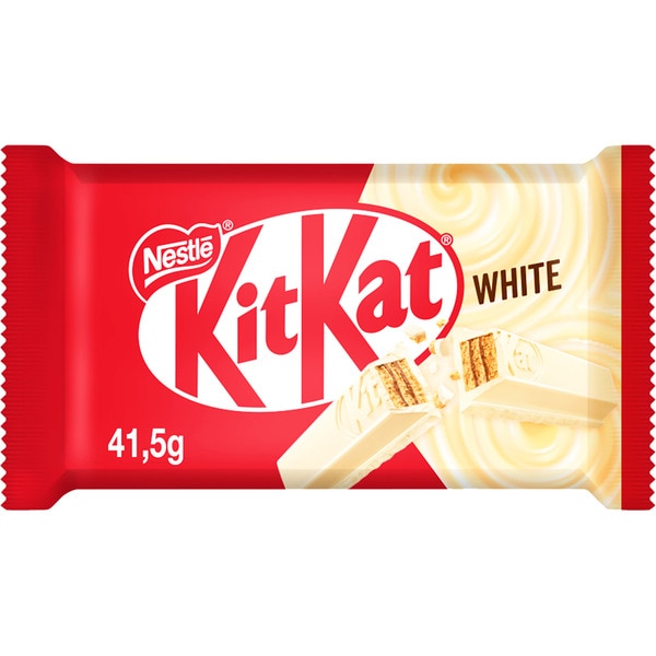 White chocolate coated biscuit bars container 41,5 g