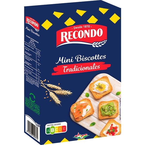 Mini traditional crostini packet 120 g 60 units