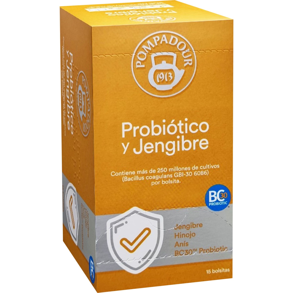 infusión con probióticos y jengibre