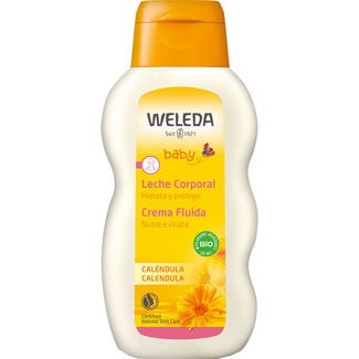 WELEDA Baby leche corporal de Caléndula frasco 200 ml que hidrata y calma la delicada piel del bebé