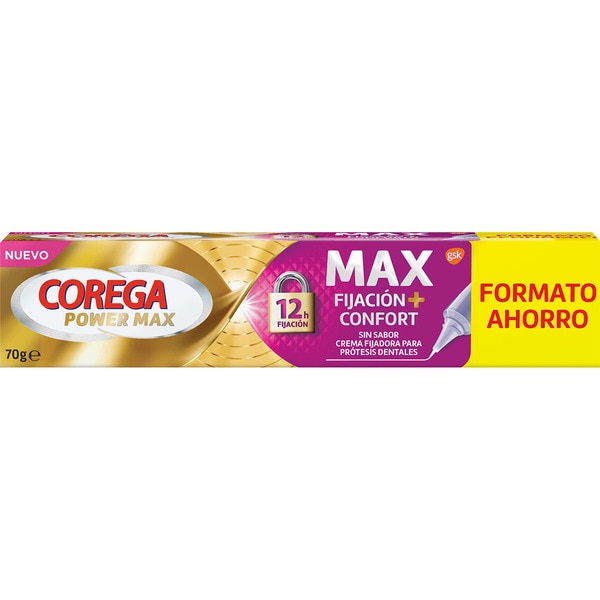 Power Max Halt + Confort Haftcreme für Zahnprothesen Sparformat Rohr 70 g geschmacksneutral