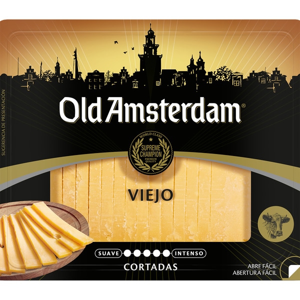 queso holandés gouda viejo de vaca elaborado con leche pasteurizada envase 200 g cortadas
