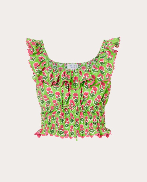 Top de algodón estampado