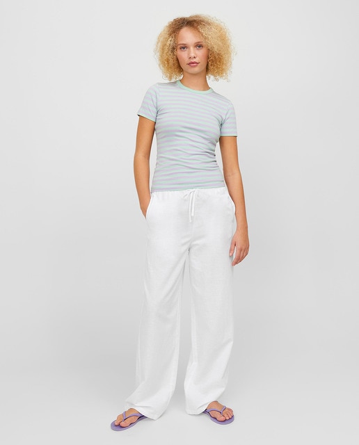 Pantalón recto fluido de mujer