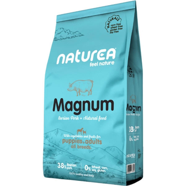 Alimento Seco para Cão Adulto e Pequeno Magnum sabor Porco Ibérico embalagem 2 kg