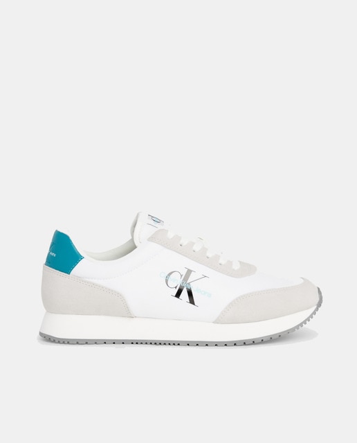 Calvin Klein Jeans - Zapatillas de hombre tipo running bajas con logotipo.