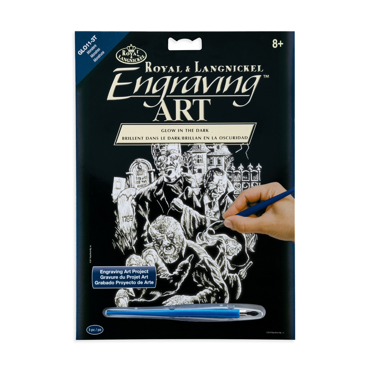Royal & Langnickel - Lámina grabado Engraving Art brillo en la oscuridad dibujo Monsters Royal & Langnickel.