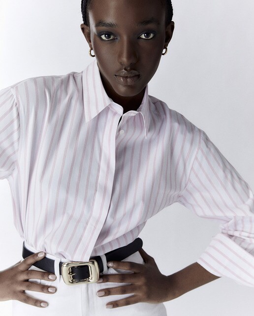 Camisera rayas rosa