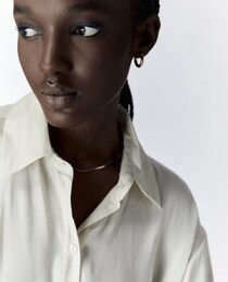 plain satin shirt