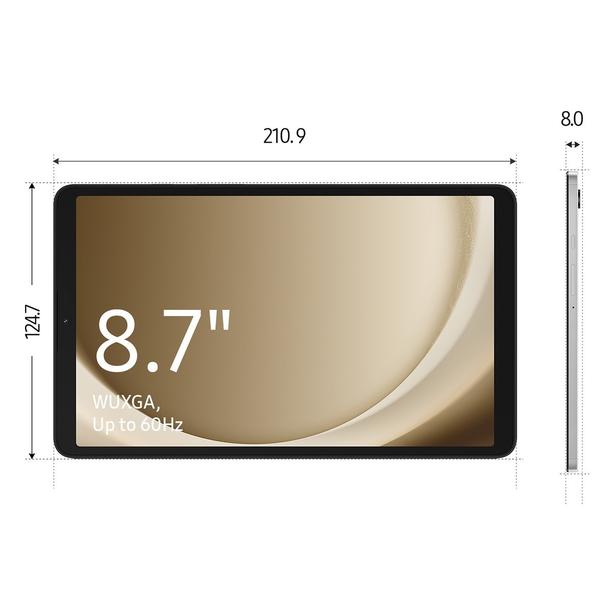 Tablet Samsung Galaxy Tab 8,7" , RAM 4GB + 64GB, Mediatek, Wi-Fi 5, Android 13 - Prateado 2