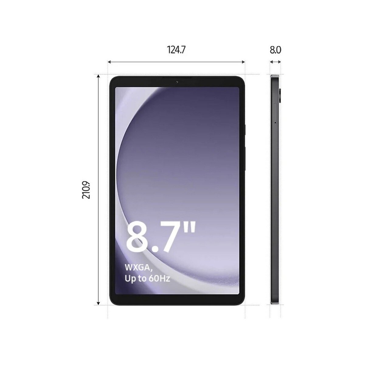 Tablet Samsung Galaxy Tab A9 8,7'', RAM 4GB + 64 GB, Wi-Fi + 4G , Android 13 - Grafite 3