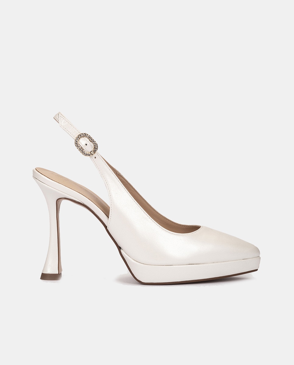 Pedro Miralles - Zapatos de salón Rena de mujer destalonados con plataforma tacón embudo.