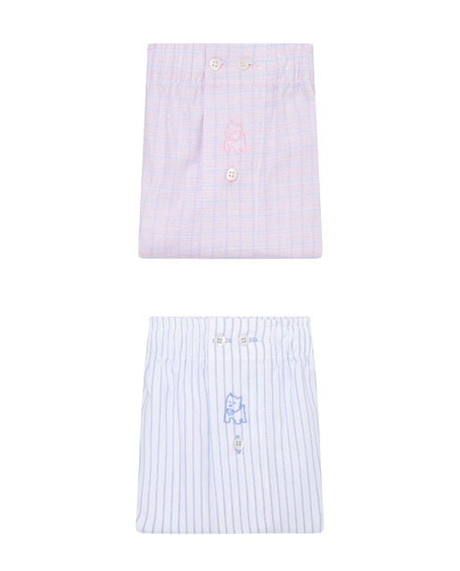 Pack de dos boxers de tela estampados