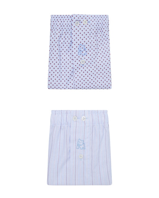 Pack de dos boxers de tela estampados