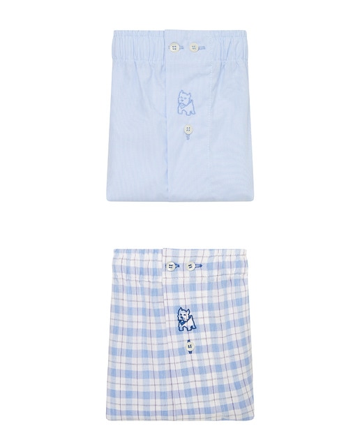 Pack de dos boxers de tela estampados