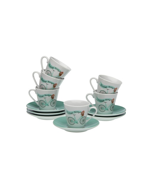 Set 6 tazas café c/p ciclo