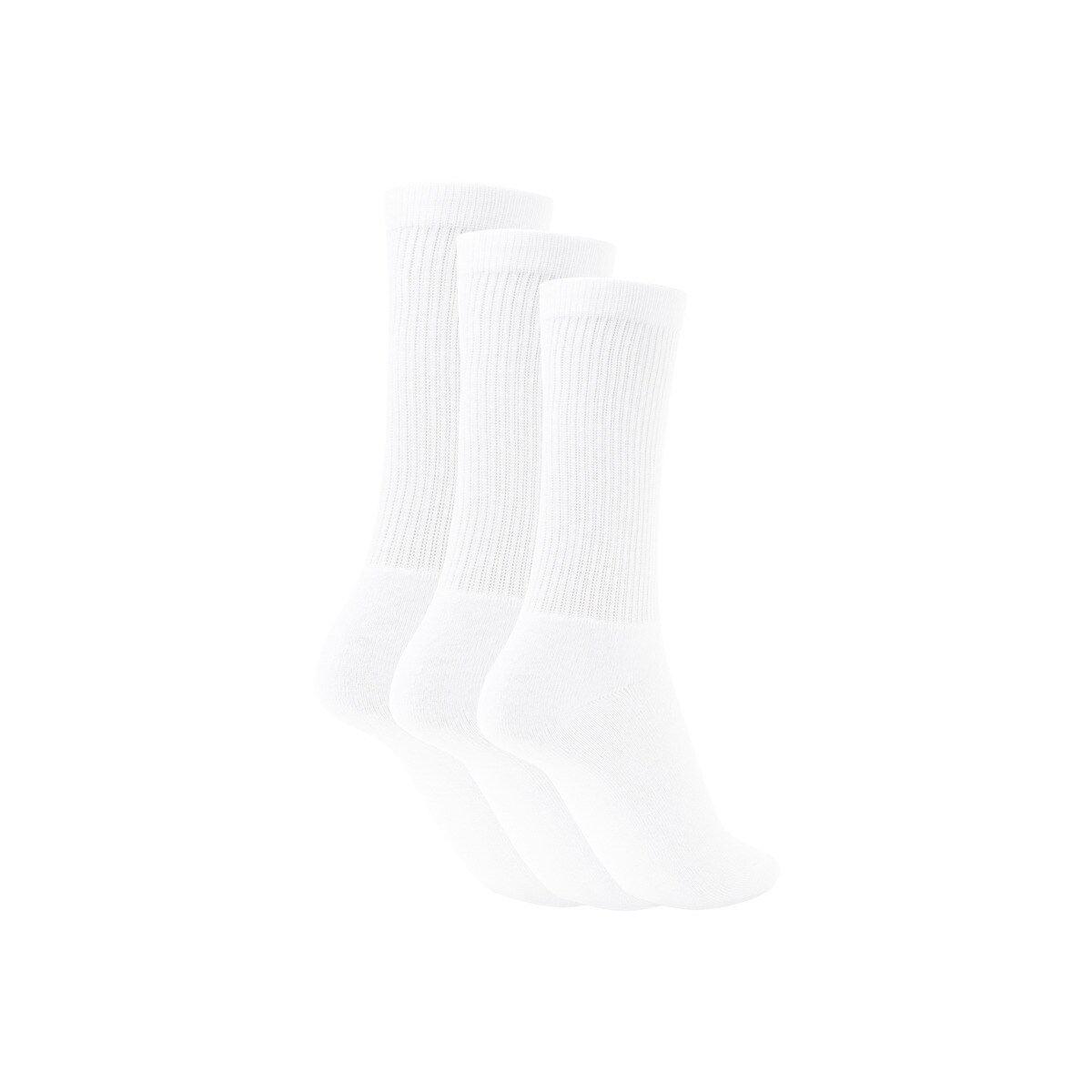 Meias Infantis de Treino de Cano Alto - Pack de Três Pares Branco-2
