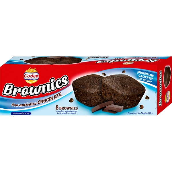 brownies con chocolate 8 unidades paquete 200 g