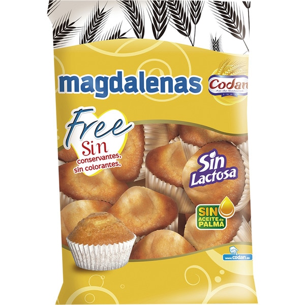 Free magdalenas sin lactosa y sin aceite de palma bolsa 315 g