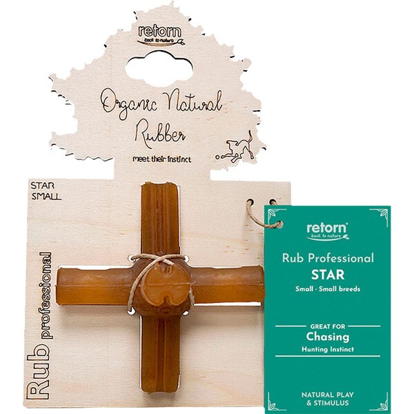 Rub dog toy Star 1 each