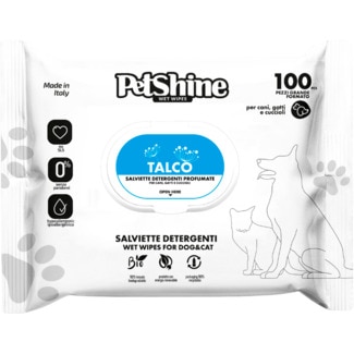 Petshine Toalhitas Talco embalagem 100 unidades