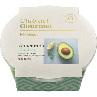 CLUB DEL GOURMET organic smooth and creamy classic guacamole 96% avocado tub 200 g