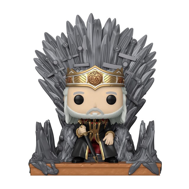 Figura Funko Pop Deluxe Viserys on Throne House of the Dragon Juego de Tronos.