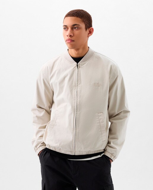 Cazadora bomber de hombre lisa