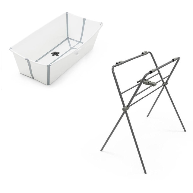 Stokke - Bañera plegable Stokke ® Flexi Bath con patas plegables y tapón sensible al calor.