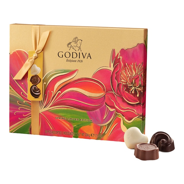 Bombones belgas estuche Primavera Edición Limitada 20 piezas Godiva