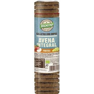 BIOCOP galletas ecológicas con copos de avena integral con frutas envase 250 g