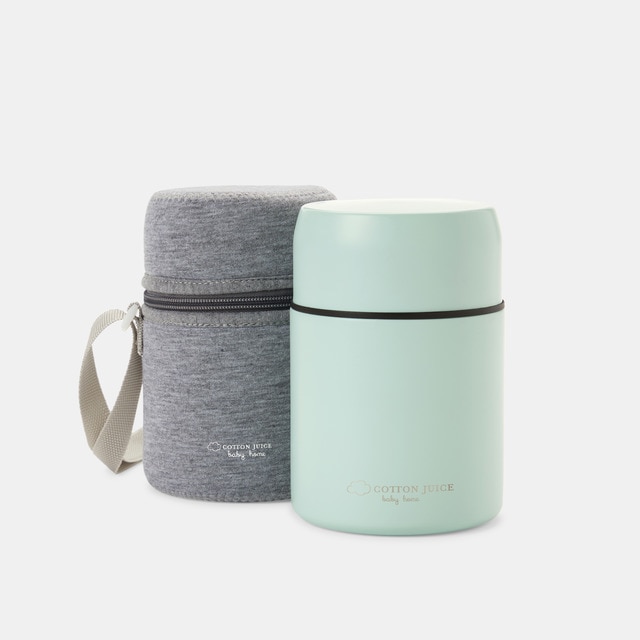 Termo para sólidos Cotton Juice Baby Home de acero inoxidable 500ml con funda