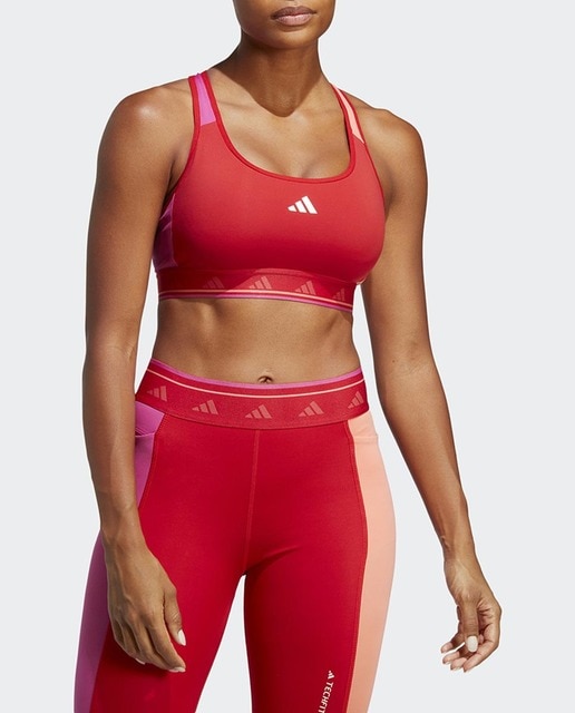 Top de mujer Powerreact Training Medium-Support Techfit adidas