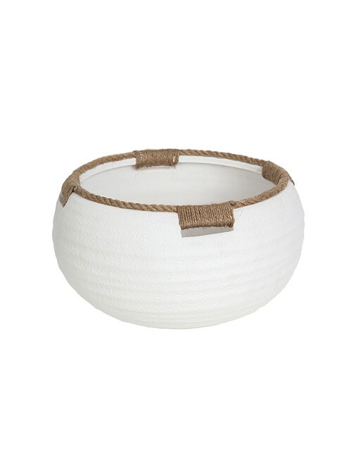 Centro cerámica bco con cuerda