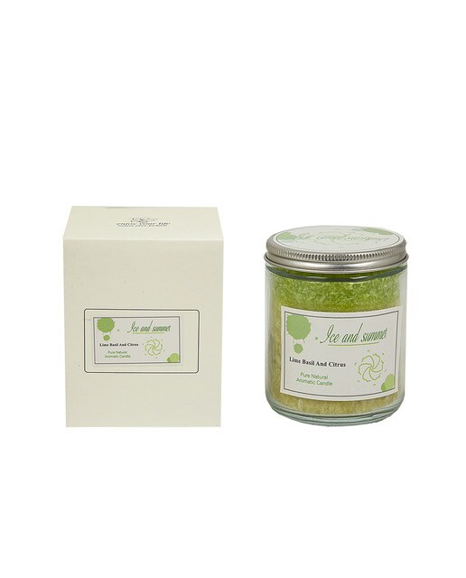 Vela aromática lima. albahaca y cítricos