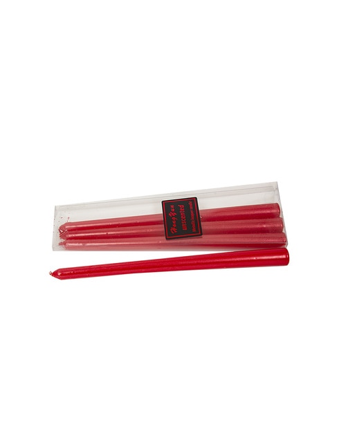 Set 4 velas pilar roja