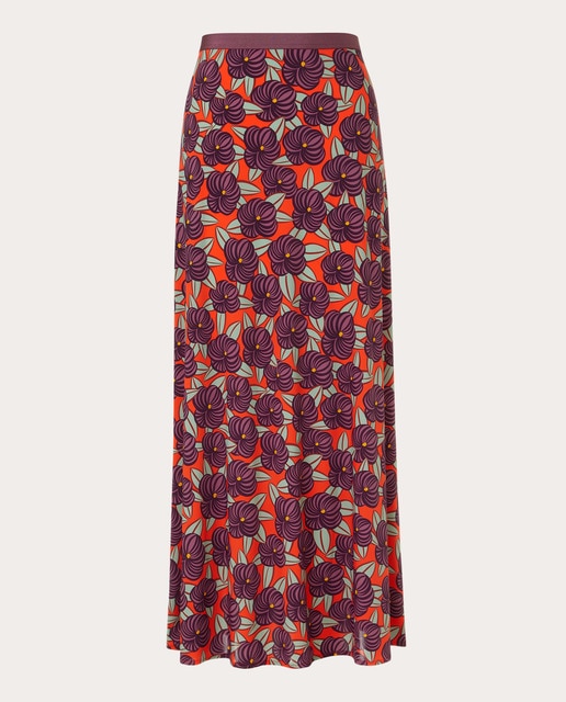 Falda larga estampada