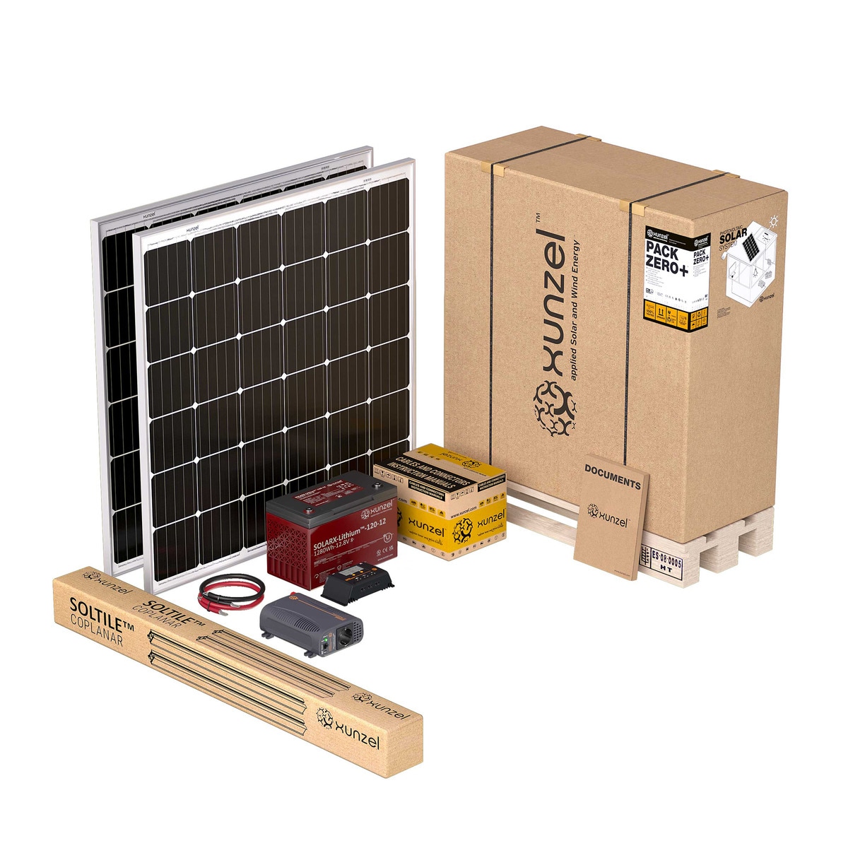 Imagen de Xunzel PACK ZERO+ EQX190L kit solar 48Ah en OfertitasTOP